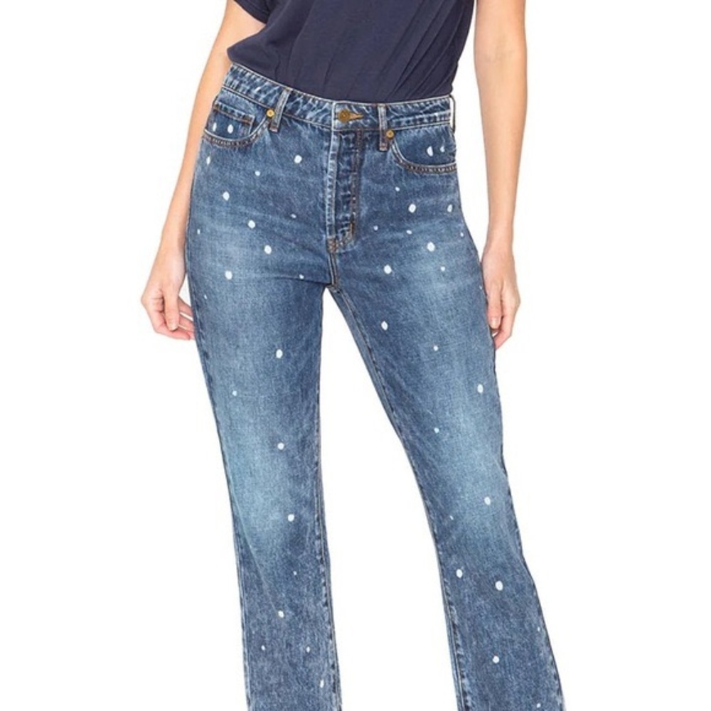 Free People x Sandrine Rose - NWT Polka Dot Skinny Jeans